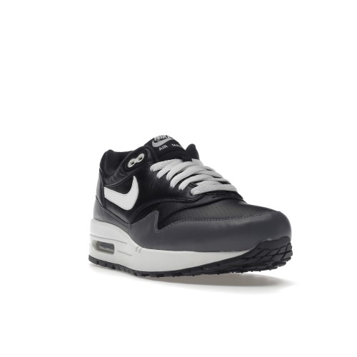 Кроссы Nike Air Max 1 Black White Dark Grey - мужская сетка размеров