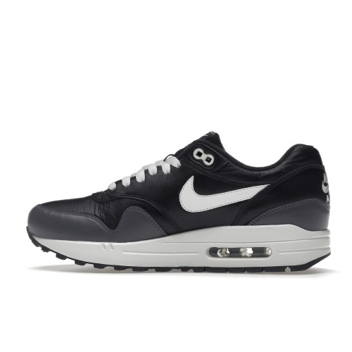 Кроссы Nike Air Max 1 Black White Dark Grey - мужская сетка размеров