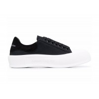 Кроссовки Alexander McQueen Deck Skate Plimsoll Lace-Up Black White