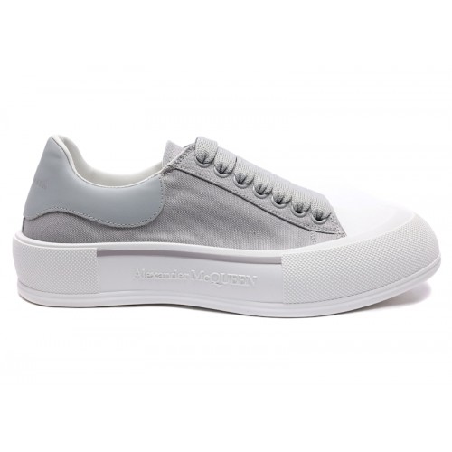 Alexander McQueen Deck Skate Plimsoll Lace-Up Lilac Grey - мужская сетка размеров