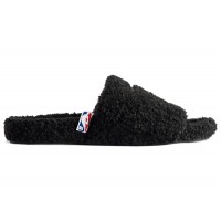 Balenciaga Furry Open Mule NBA Black White