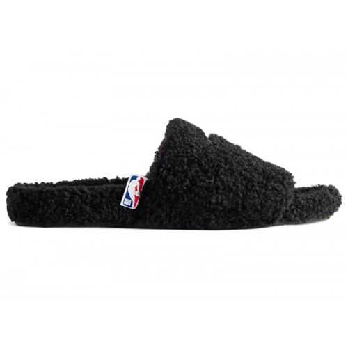 Balenciaga Furry Open Mule NBA Black White - мужская сетка размеров