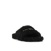 Balenciaga Furry Slide Black