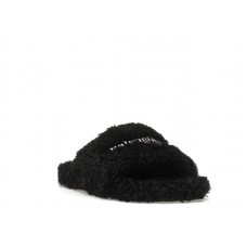 Balenciaga Furry Slide Black