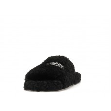 Balenciaga Furry Slide Black