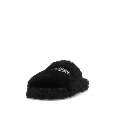 Balenciaga Furry Slide Black - мужская сетка размеров