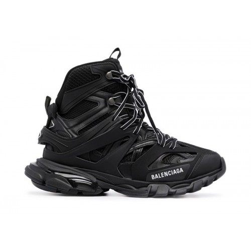 Кроссы Balenciaga Track Hike Black Black White (W) - женская сетка размеров