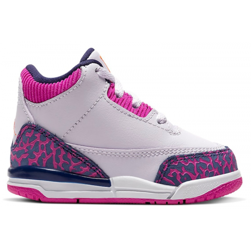 Кроссы Jordan 3 Retro Barely Grape (TD) - детская сетка размеров