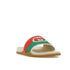 Женские Gucci Slides Interlocking G Orange (W)