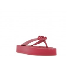 Gucci Chevron Thong Sandal Pink Rubber