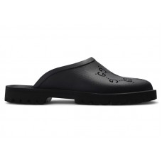 Gucci Slip-on Sandal Cut Out Monogram Black