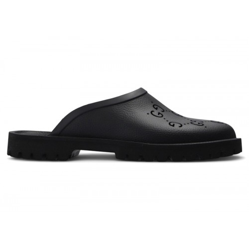 Gucci Slip-on Sandal Cut Out Monogram Black - мужская сетка размеров