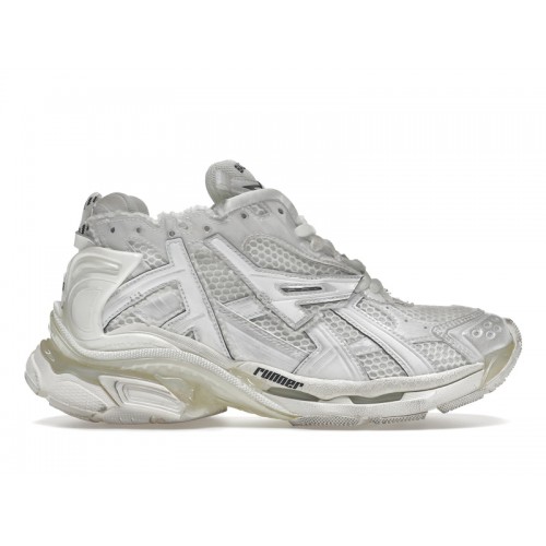 Кроссы Balenciaga Runner White (W) - женская сетка размеров