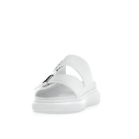 Женские Alexander McQueen Hybrid Buckled Rubber Sandals White (W)