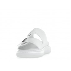 Женские Alexander McQueen Hybrid Buckled Rubber Sandals White (W)