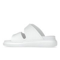 Женские Alexander McQueen Hybrid Buckled Rubber Sandals White (W)