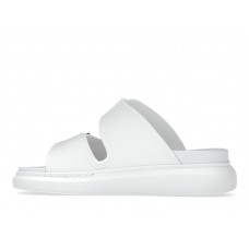 Женские Alexander McQueen Hybrid Buckled Rubber Sandals White (W)