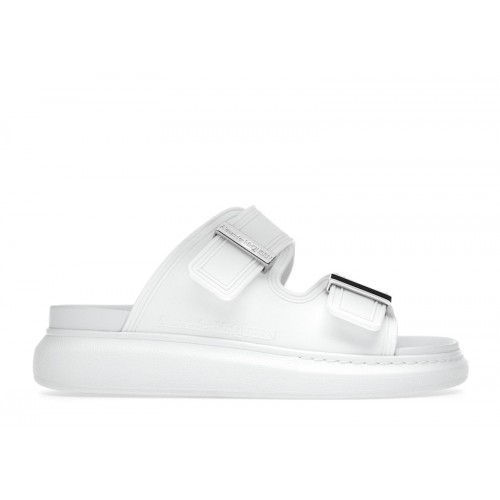 Alexander McQueen Hybrid Buckled Rubber Sandals White (W) - женская сетка размеров