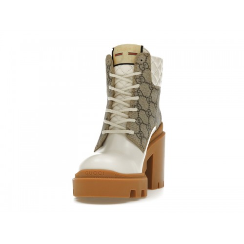 Gucci GG Ankle Boot Beige White (W) - женская сетка размеров