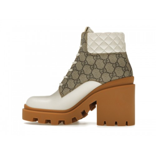 Gucci GG Ankle Boot Beige White (W) - женская сетка размеров