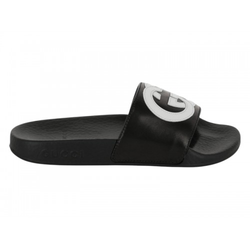Gucci Slide Interlocking G Black White (Kids) - детская сетка размеров