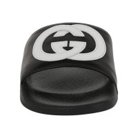 Детские Gucci Slide Interlocking G Black White (Kids)