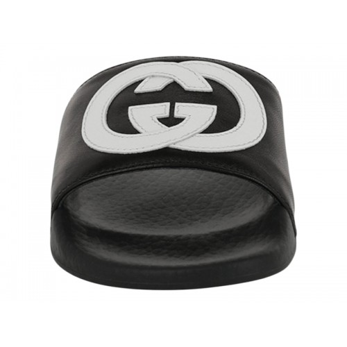 Gucci Slide Interlocking G Black White (Kids) - детская сетка размеров