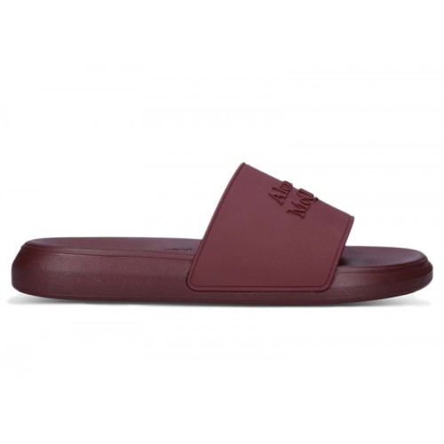 Alexander McQueen Pool Slides Burgundy - мужская сетка размеров
