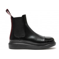 Alexander McQueen Hybrid Chelsea Boot Black Red Detail
