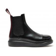 Alexander McQueen Hybrid Chelsea Boot Black Red Detail