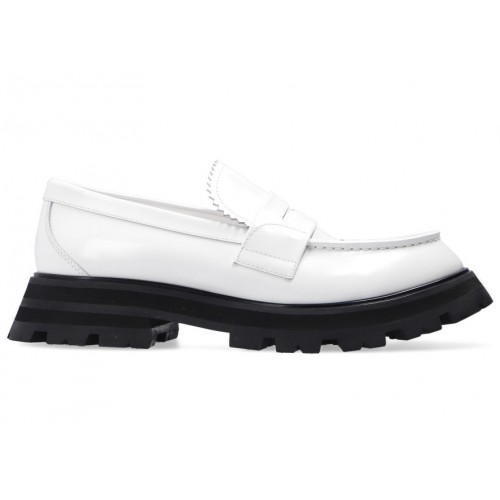 Alexander McQueen Wander Loafer White Black (W) - женская сетка размеров