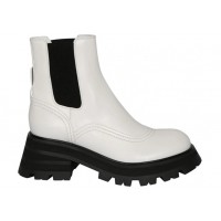 Женские Alexander McQueen Wander Chelsea Boots White Black (W)