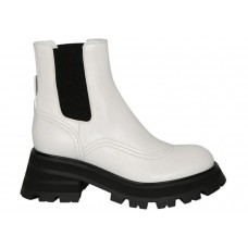 Женские Alexander McQueen Wander Chelsea Boots White Black (W)