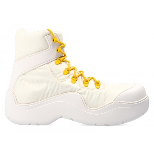 Bottega Veneta Puddle Bomber Ankle Boot White - мужская сетка размеров