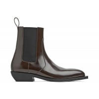 Bottega Veneta Pointed Toe Chelsea Boot Brown