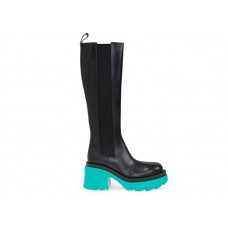 Женские Bottega Veneta Leather Heel Boot Black Water (W)