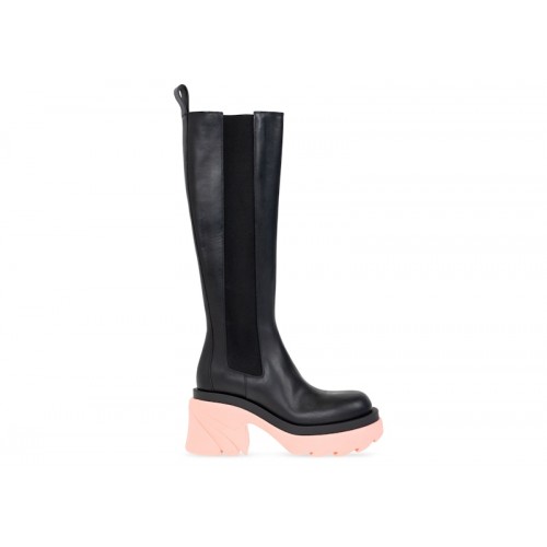 Bottega Veneta Leather Heel Boot Black Flamingo (W) - женская сетка размеров