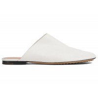 Женские Bottega Veneta Dot Sock Leather Mules White (W)