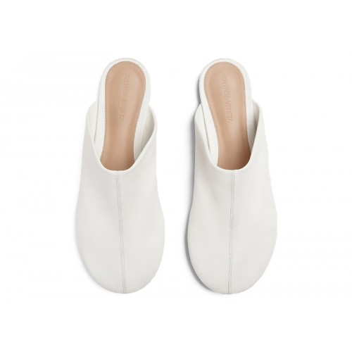 Bottega Veneta Dot Sock Leather Mules White (W) - женская сетка размеров