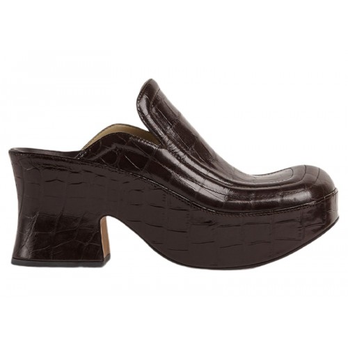 Bottega Veneta Wedge Clogs Brown (W) - женская сетка размеров