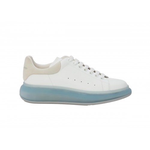 Кроссы Alexander McQueen Oversized White Blue Sole - мужская сетка размеров