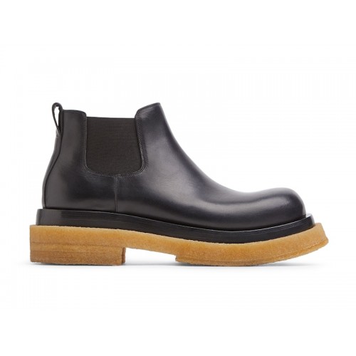 Bottega Veneta Lug Cropped Chelsea Boot Black Gum - мужская сетка размеров