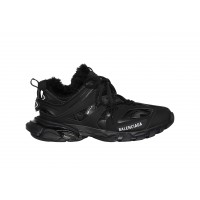 Женские кроссовки Balenciaga Track Fake Fur Black (W)
