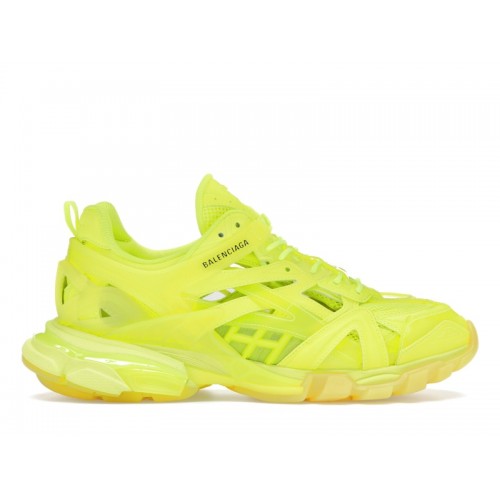 Кроссы Balenciaga Track 2 Clear Sole Fluo Yellow - мужская сетка размеров