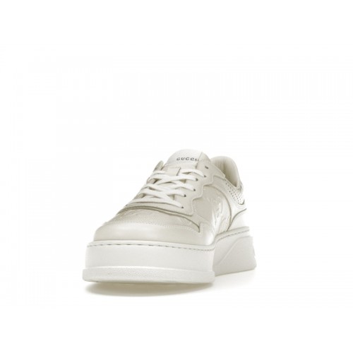 Gucci GG Embossed White Leather - мужская сетка размеров