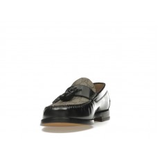 Gucci Tassel GG Canvas Loafers Black Ebony