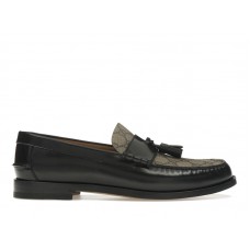 Gucci Tassel GG Canvas Loafers Black Ebony