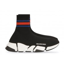 Кроссовки Balenciaga Speed 2.0 Black Blue Red Stripe