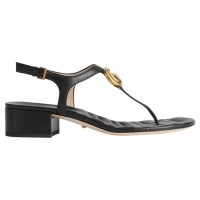 Женские Gucci Marmont Double G Sandal Black (W)