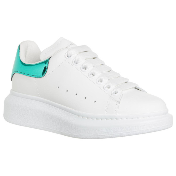 Alexander McQueen Wmns Oversized Sneaker White Emerald - женская сетка размеров Alexander McQueen Wmns Oversized Sneaker White Emerald - женская сетка размеров